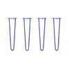 DIY Hairpin Legs Hairpin Legs 23" / Blue / 1/2" Hairpin Legs Set of 4, 2-Rod Design - Blue Powder Coated Finish
