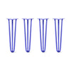 DIY Hairpin Legs Hairpin Legs 23" / Blue / 1/2" Hairpin Legs Set of 4, 3-Rod Design - Blue Powder Coated Finish