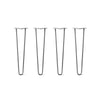 DIY Hairpin Legs Hairpin Legs 23" / Clear / 1/2" Hairpin Legs Set of 4, 2-Rod Design - Clear Coated Finish