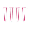 DIY Hairpin Legs Hairpin Legs 23" / Fuchsia / 1/2" Hairpin Legs Set of 4, 2-Rod Design - Fuchsia Powder Coated Finish