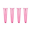DIY Hairpin Legs Hairpin Legs 23" / Fuchsia / 1/2" Hairpin Legs Set of 4, 3-Rod Design - Fuchsia Powder Coated Finish