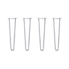 DIY Hairpin Legs Hairpin Legs 23" / Grey / 1/2" Hairpin Legs Set of 4, 2-Rod Design - Grey Powder Coated Finish