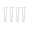 DIY Hairpin Legs Hairpin Legs 23" / Grey / 3/8" Hairpin Legs Set of 4, 2-Rod Design - Grey Powder Coated Finish