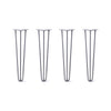 DIY Hairpin Legs Hairpin Legs 23" / Grey / 3/8" Hairpin Legs Set of 4, 3-Rod Design - Grey Powder Coated Finish