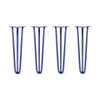 DIY Hairpin Legs Hairpin Legs 23" / Midnight Blue (Navy) / 1/2" Hairpin Legs Set of 4, 3-Rod Design - Midnight Blue (Navy) Powder Coated Finish