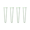 Hairpin Legs Set of 4, 2-Rod Design - Mint Powder Coated Finish