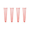 DIY Hairpin Legs Hairpin Legs 23" / Orange / Red / 3/8" Hairpin Legs Set of 4, 3-Rod Design - Orange-Red Powder Coated Finish