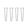 DIY Hairpin Legs Hairpin Legs 23" / Raw Steel / 1/2" Hairpin Legs Set of 4, 2-Rod Design - Raw Steel