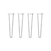 DIY Hairpin Legs Hairpin Legs 23" / Raw Steel / 3/8" Hairpin Legs Set of 4, 2-Rod Design - Raw Steel