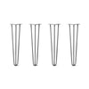 DIY Hairpin Legs Hairpin Legs 23" / Raw Steel / 3/8" Hairpin Legs Set of 4, 3-Rod Design - Raw Steel