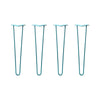 DIY Hairpin Legs Hairpin Legs 23" / Teal / 3/8" Hairpin Legs Set of 4, 2-Rod Design - Teal Powder Coated Finish