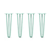 DIY Hairpin Legs Hairpin Legs 23" / Turquoise / 1/2" Hairpin Legs Set of 4, 3-Rod Design - Turquoise Powder Coated Finish