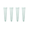 DIY Hairpin Legs Hairpin Legs 23" / Turquoise / 3/8" Hairpin Legs Set of 4, 3-Rod Design - Turquoise Powder Coated Finish
