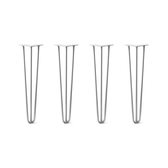 Hairpin Legs Set of 4, 3-Rod Design - White Powder Coated Finish