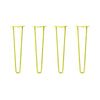 DIY Hairpin Legs Hairpin Legs 23" / Yellow / 1/2" Hairpin Legs Set of 4, 2-Rod Design - Yellow Powder Coated Finish