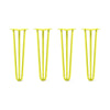 DIY Hairpin Legs Hairpin Legs 23" / Yellow / 1/2" Hairpin Legs Set of 4, 3-Rod Design - Yellow Powder Coated Finish
