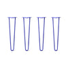 DIY Hairpin Legs Hairpin Legs 24" / Blue / 1/2" Hairpin Legs Set of 4, 2-Rod Design - Blue Powder Coated Finish