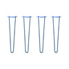 DIY Hairpin Legs Hairpin Legs 24" / Blue / 3/8" Hairpin Legs Set of 4, 2-Rod Design - Blue Powder Coated Finish