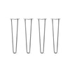 DIY Hairpin Legs Hairpin Legs 24" / Clear / 1/2" Hairpin Legs Set of 4, 2-Rod Design - Clear Coated Finish