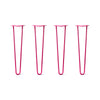 Hairpin Legs Set of 4, 2-Rod Design - Fuchsia Powder Coated Finish