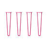 DIY Hairpin Legs Hairpin Legs 24" / Fuchsia / 1/2" Hairpin Legs Set of 4, 2-Rod Design - Fuchsia Powder Coated Finish