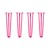 DIY Hairpin Legs Hairpin Legs 24" / Fuchsia / 1/2" Hairpin Legs Set of 4, 3-Rod Design - Fuchsia Powder Coated Finish