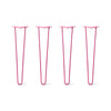 Hairpin Legs Set of 4, 2-Rod Design - Fuchsia Powder Coated Finish