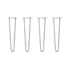 DIY Hairpin Legs Hairpin Legs 24" / Grey / 1/2" Hairpin Legs Set of 4, 2-Rod Design - Grey Powder Coated Finish
