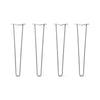 DIY Hairpin Legs Hairpin Legs 24" / Grey / 3/8" Hairpin Legs Set of 4, 2-Rod Design - Grey Powder Coated Finish