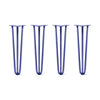 DIY Hairpin Legs Hairpin Legs 24" / Midnight Blue (Navy) / 1/2" Hairpin Legs Set of 4, 3-Rod Design - Midnight Blue (Navy) Powder Coated Finish