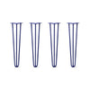 DIY Hairpin Legs Hairpin Legs 24" / Midnight Blue (Navy) / 3/8" Hairpin Legs Set of 4, 3-Rod Design - Midnight Blue (Navy) Powder Coated Finish