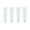 DIY Hairpin Legs Hairpin Legs 24" / Mint / 1/2" Hairpin Legs Set of 4, 3-Rod Design - Mint Powder Coated Finish