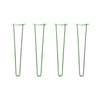 DIY Hairpin Legs Hairpin Legs 24" / Mint / 3/8" Hairpin Legs Set of 4, 2-Rod Design - Mint Powder Coated Finish