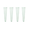 DIY Hairpin Legs Hairpin Legs 24" / Mint / 3/8" Hairpin Legs Set of 4, 3-Rod Design - Mint Powder Coated Finish
