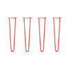 DIY Hairpin Legs Hairpin Legs 24" / Orange / Red / 1/2" Hairpin Legs Set of 4, 2-Rod Design - Orange-Red Powder Coated Finish