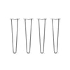 DIY Hairpin Legs Hairpin Legs 24" / Raw Steel / 1/2" Hairpin Legs Set of 4, 2-Rod Design - Raw Steel