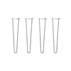 DIY Hairpin Legs Hairpin Legs 24" / Raw Steel / 3/8" Hairpin Legs Set of 4, 2-Rod Design - Raw Steel