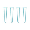 DIY Hairpin Legs Hairpin Legs 24" / Teal / 1/2" Hairpin Legs Set of 4, 2-Rod Design - Teal Powder Coated Finish