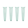 DIY Hairpin Legs Hairpin Legs 24" / Turquoise / 1/2" Hairpin Legs Set of 4, 3-Rod Design - Turquoise Powder Coated Finish