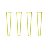 DIY Hairpin Legs Hairpin Legs 24" / Yellow / 1/2" Hairpin Legs Set of 4, 2-Rod Design - Yellow Powder Coated Finish