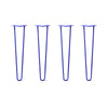 DIY Hairpin Legs Hairpin Legs 25" / Blue / 1/2" Hairpin Legs Set of 4, 2-Rod Design - Blue Powder Coated Finish
