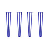 DIY Hairpin Legs Hairpin Legs 25" / Blue / 1/2" Hairpin Legs Set of 4, 3-Rod Design - Blue Powder Coated Finish