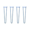 DIY Hairpin Legs Hairpin Legs 25" / Blue / 3/8" Hairpin Legs Set of 4, 2-Rod Design - Blue Powder Coated Finish