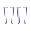 DIY Hairpin Legs Hairpin Legs 25" / Blue / 3/8" Hairpin Legs Set of 4, 3-Rod Design - Blue Powder Coated Finish