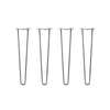 DIY Hairpin Legs Hairpin Legs 25" / Clear / 1/2" Hairpin Legs Set of 4, 2-Rod Design - Clear Coated Finish