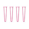 DIY Hairpin Legs Hairpin Legs 25" / Fuchsia / 1/2" Hairpin Legs Set of 4, 2-Rod Design - Fuchsia Powder Coated Finish