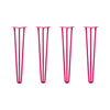 DIY Hairpin Legs Hairpin Legs 25" / Fuchsia / 1/2" Hairpin Legs Set of 4, 3-Rod Design - Fuchsia Powder Coated Finish