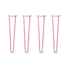 Hairpin Legs Set of 4, 2-Rod Design - Fuchsia Powder Coated Finish