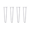 DIY Hairpin Legs Hairpin Legs 25" / Grey / 1/2" Hairpin Legs Set of 4, 2-Rod Design - Grey Powder Coated Finish