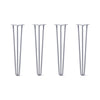 DIY Hairpin Legs Hairpin Legs 25" / Grey / 1/2" Hairpin Legs Set of 4, 3-Rod Design - Grey Powder Coated Finish